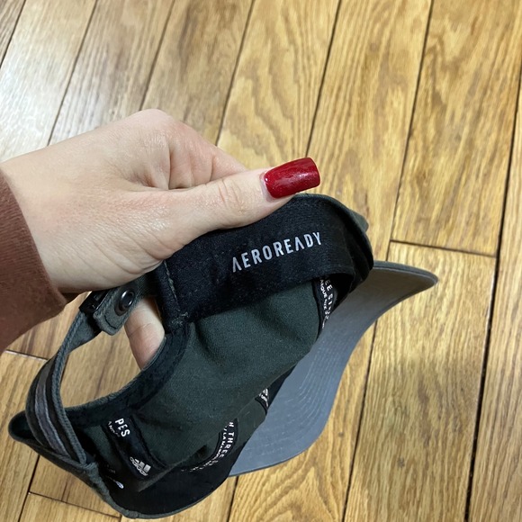 Adidas AEROREADY Adjustable Strapback Baseball Cap Dad Hat Olive Green - Picture 7 of 7